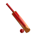 Cricket bat and ball